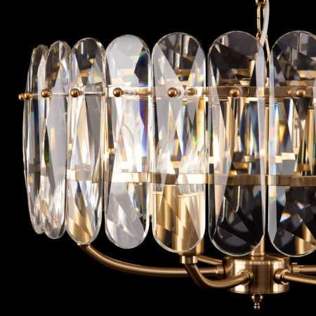 Suspension lamp Maytoni Mod122PL-06BS, 6HE14, 40W, 53x53x126 cm, brass color-1
