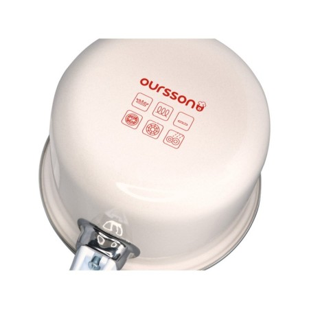 Bucket with a lid, pearl color, d = 16-5