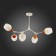 Ceiling EVOLUCE lamp. Sle113502-05. Ciotolla. 5x60 watts, E27, 92x59x50 cm, white color, light wood