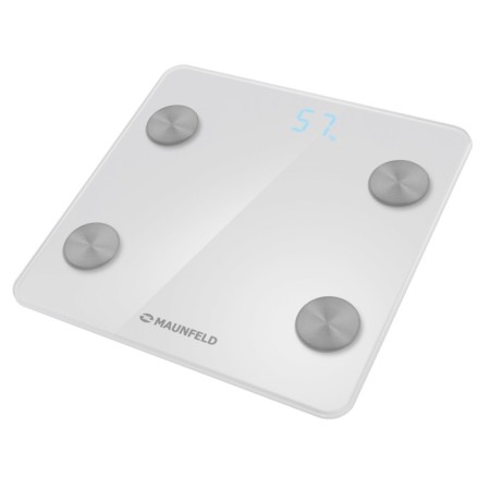 Floor Libra Maunfeld MBS-183BF02, electronic, up to 180 kg, 3HAAA (not in set), white