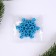 New Year's set for the decor "Snowflakes" 5 pcs., 7 cm, blue color