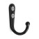 Hook furniture tundra TKO023, one -rod, black color, 10 pcs TMP