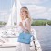 Women's bag Textura, messenger, average size, blue color