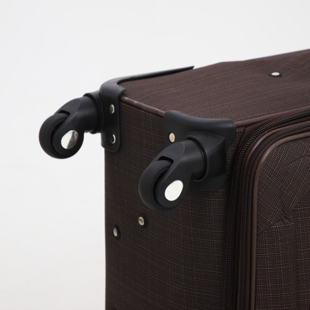 Small 24 suitcase "on lightning, code castle, with extension, brown color-7
