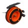 Inertial coil, plastic metal, diameter 6.5 cm guiding fishing lines, black-red, 801d
