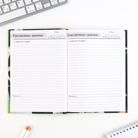 Set of “Best Teacher”: A5 Diary A5 160 sheets, planing 50 sheets and plastic pen.-11