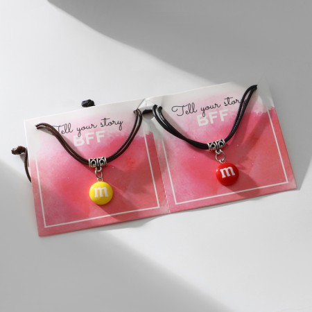 Bracelets "Demetrons" Two letters, colored, d = 5.5 cm