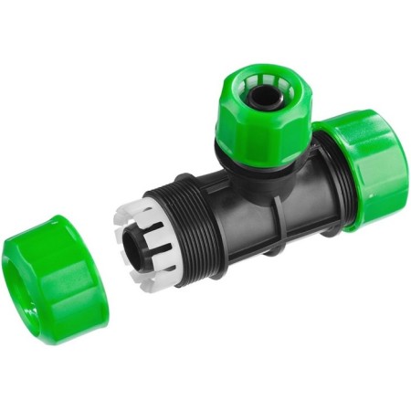 The T-shaped tee, for hoses 3/4 "(19 mm)-1/2" (12 mm)-3/4 "(19 mm), cane, plastic-1