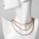Necklace "chain" trend, 3 threads, color gold, 51 cm