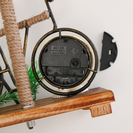 Table lamp with a clock "Bicycle" E14 15W 19x18x35 cm-8