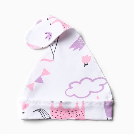 Bloom Baby hat rainbow with a node, 40 cm (height 62 cm), white-2