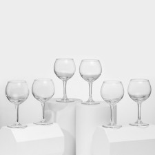 A set of glass glasses for wine French Brasserie, 250 ml, 6 pcs