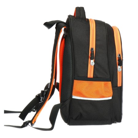 School backpack, 40 x 33 x 19 cm, ergonomic back, Stavia "capybara", black/orange-3