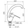 RMS SL50-011F kitchen mixer, single-leaf, high swivel spout, chrome