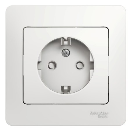 SEG SE GLOSSA, 16 A, 250 V, built -in, with salary, curtains, iP20, white, GSL000144