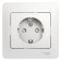 SEG SE GLOSSA, 16 A, 250 V, built -in, with salary, curtains, iP20, white, GSL000144