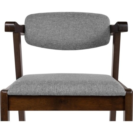 Wooden stool Fit array of gvei/fabric, cappuccino/gray 52x53x76 cm-3