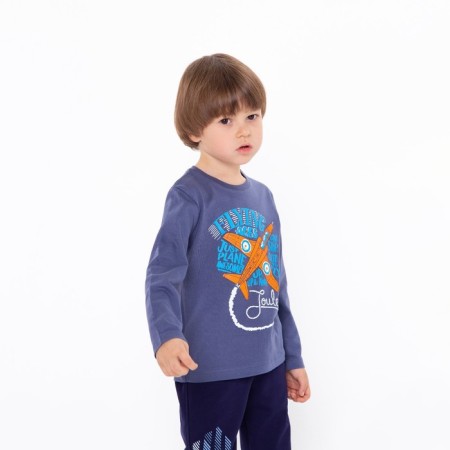 Longslit for a boy, dark blue color, height 86 cm-1