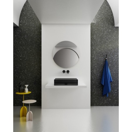 ABBER KRISTALL AT2803onyX sink, invoice, 600x400x150 mm, polyester resin, black-3