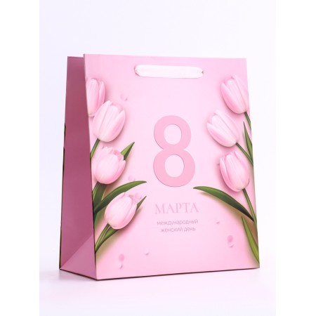 Gift Vertical Gift "March 8", Ml 23 × 27 × 11.5 cm-1