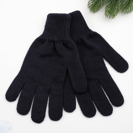 Male gloves, dark blue color, size 22-1