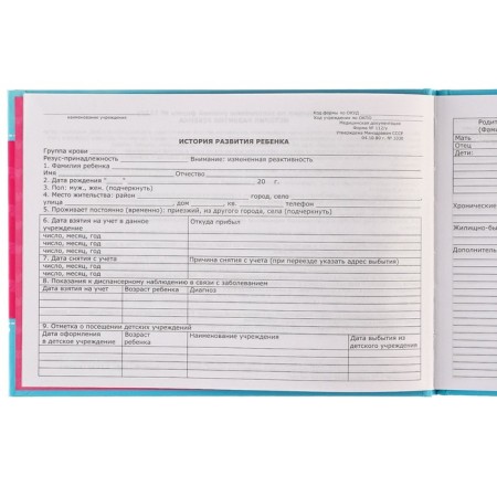 Medical map "History of the development of a child", Minnie Mouse, 40 sheets-6