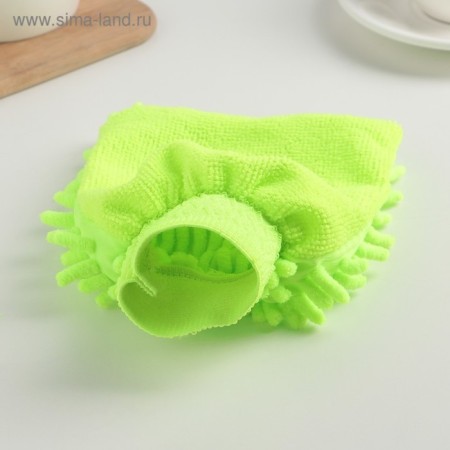 Mittens for cleaning the shade "Bukli", 15 × 20 cm, microfiber one -sided, color mix-7