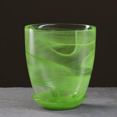 Flower pot with the pallet "Harmony", green 2 l-1