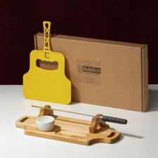 Gift set for the supply of barbecue: board - plate 40 × 18 × 5.5 cm, skewer 1 pcs, dough, sauce, birch