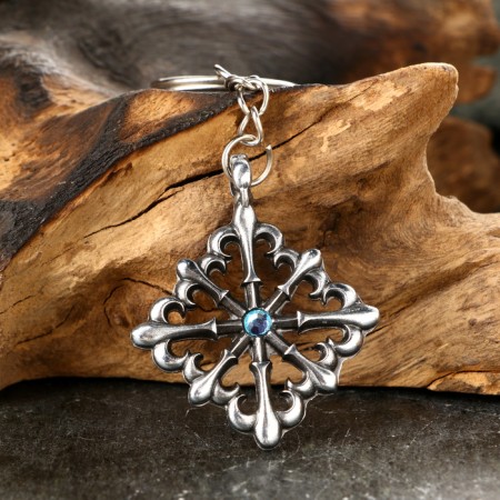 Amulet-cords, Totem "Cross with lilies" No. 38, Metal-3