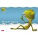 Album for drawing A4, 40 sheets, on a paper clip, "frog den", covered cardboard, matte lamination, embossing, block 100 g/m², mix
