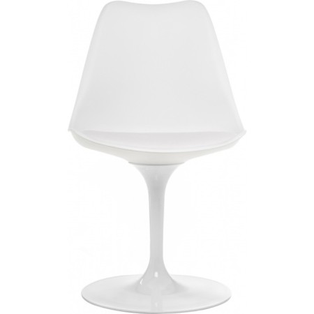 Tulip metal chair metal/plastic, white/white 49.5x52x83 cm-2