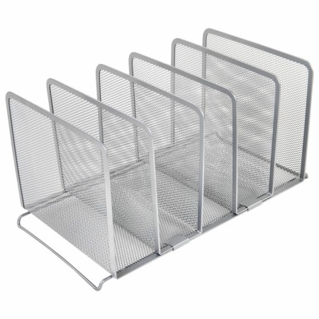 Horizontal Brauberg "Germanium" paper tray, 5 sections, metal, silver 237969