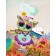 Mosaic from sequins on the canvas "cook owl"