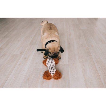 The toy is soft for dogs "Special bone", two-tone, with a squeak, 20x12 cm, white-brown 708725-2