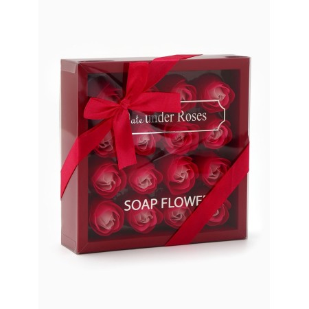 A set of soap roses in a box 16 pieces, pink-white-1