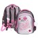 School backpack 40x33x15cm, ergonomic back, Across 410, gray/pink