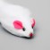 Mouse made of natural fur, 5 cm, white
