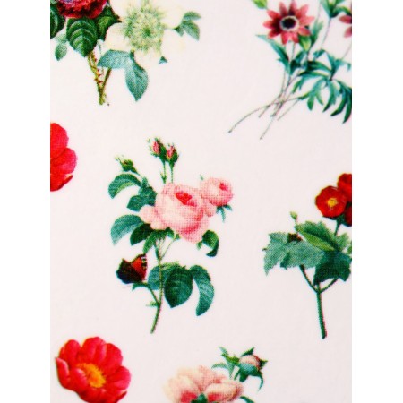 Slider - nail design "Flowers", packing 6 pcs, green/red/pink/burgundy color-5
