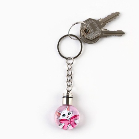 Keychain for keys with a flashlight "cat", 4 x 2 cm-3