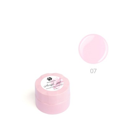 Acrigel to build nails Adricoco, No. 07 camouflage, delicate pink, 30 ml