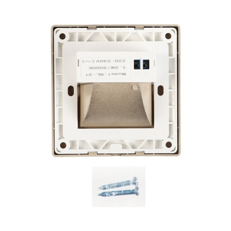 Built-in lamp for stairs, 1.5 watts, 60 lm, 3000k, IP20, 220 V, T-Bel. Svet, black-2