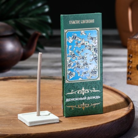 A set of Crimean incense "money rain", 10 pcs, with a stand, natural