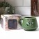 Ceramic "Leaves" mug, 320 ml, green color