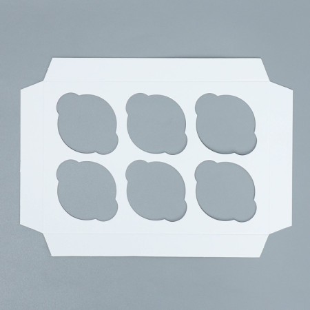 Capcake box, confectionery packaging double -sided, 6 cells “The most tender”, 25 x 17 x 10 cm-7