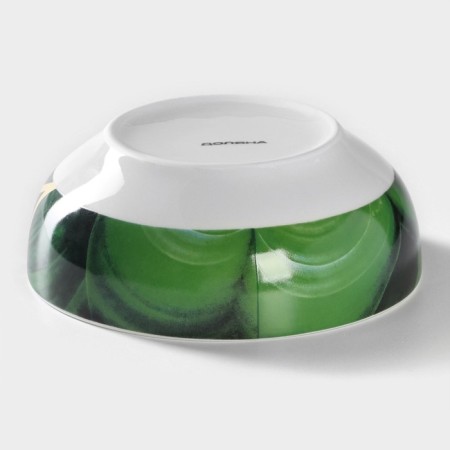 Porcelain shade “Malachite box”, 600 ml, d = 15.5 cm, green color, green-5