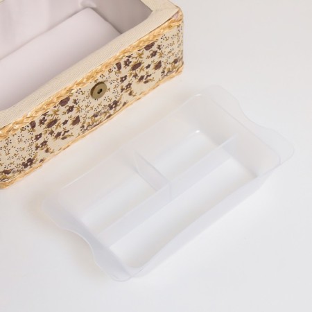 Casket for needlework "Flower patchwork" 9.5x19.5x13 cm-3