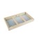 Breakfast table "steel" glass surface 50x30cm