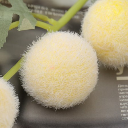 Artificial flower "Smikka balls" 6x57 cm, yellow-1