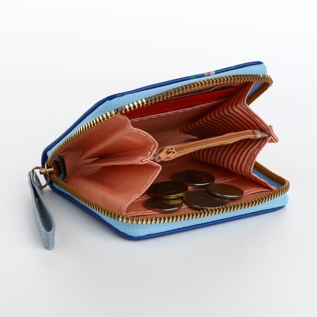 Women's wallet with lightning, blue color-5